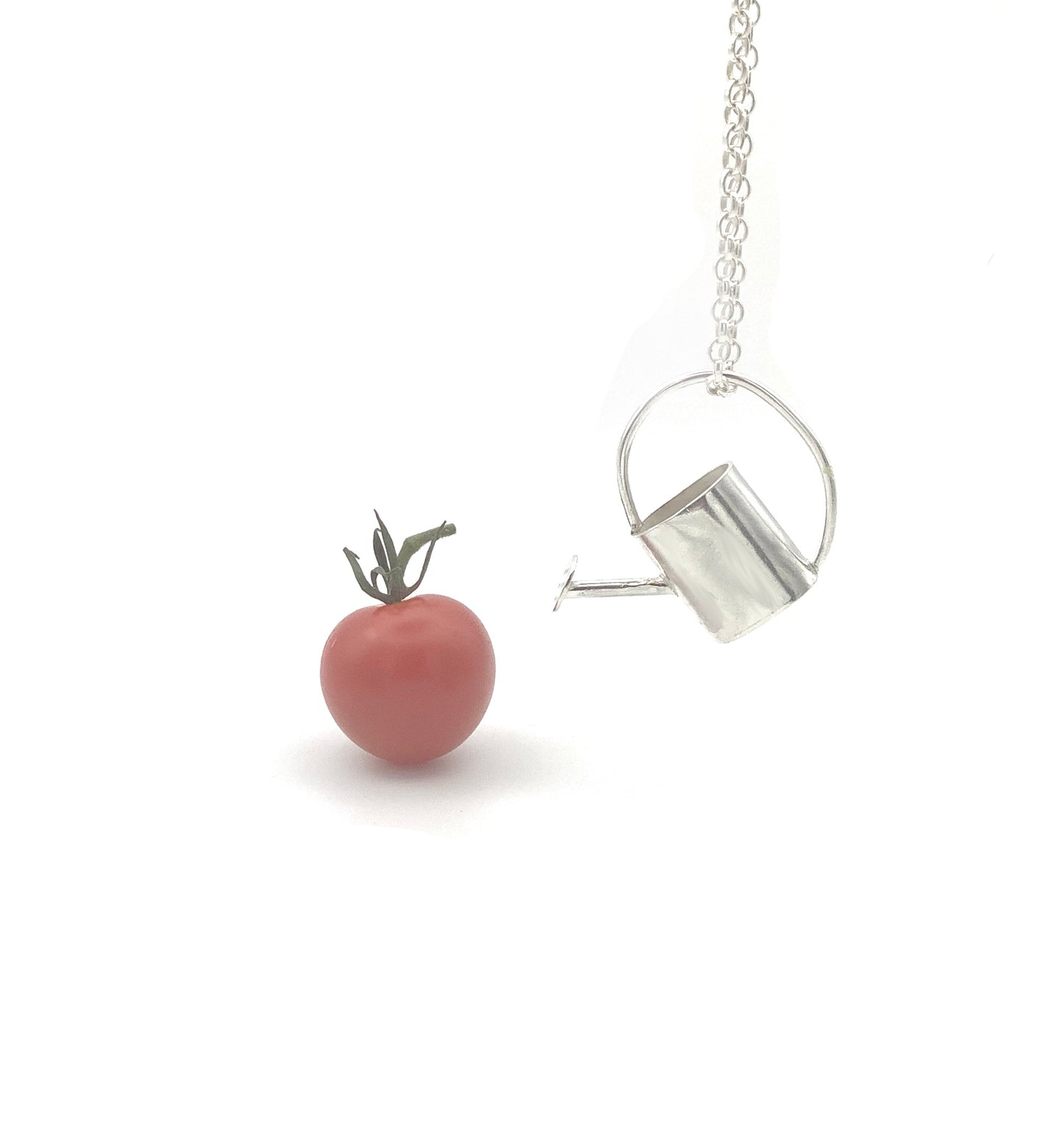 Sterling silver gardening watering can pendant