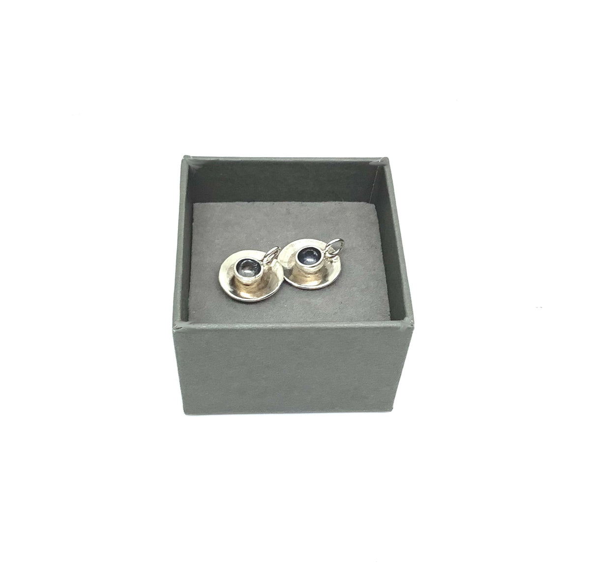 Sterling silver cup of tea cufflinks